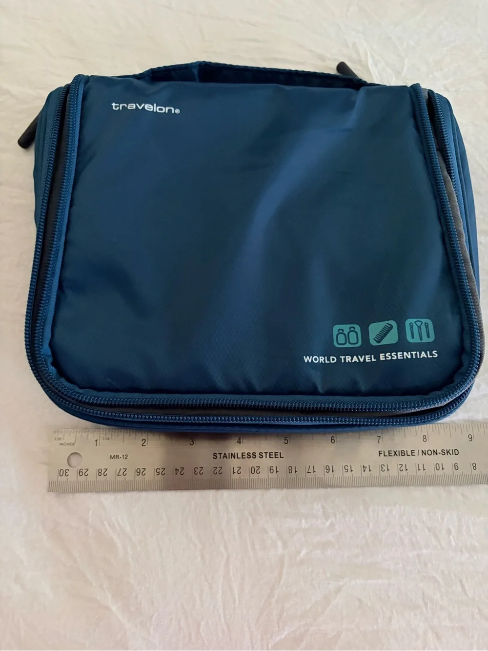 2 piece Travelon Dark Blue Toiletry Travel and Cord Organizer Set
